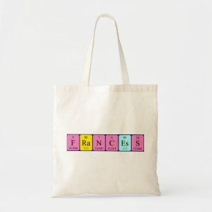 Francess periodic table name tote bag