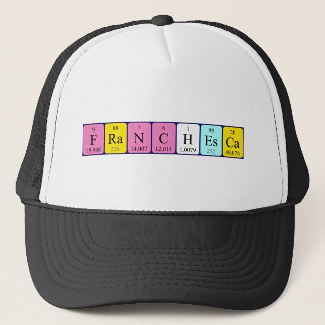 Franchesca periodic table name hat (Front)