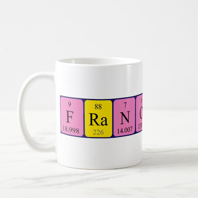 Franchesco periodic table name mug (Left)