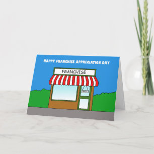 Franchise Appreciation Day Cartoon Business Card