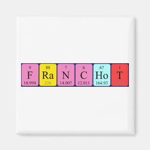 Franchot periodic table name magnet