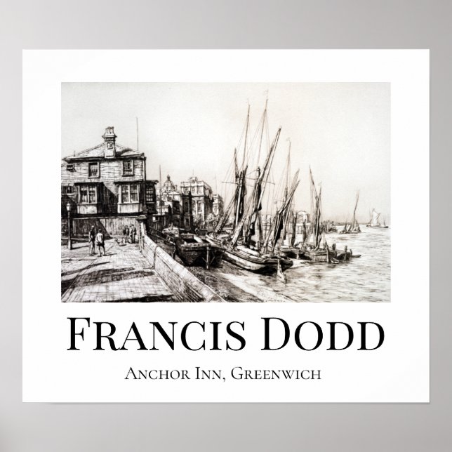 Francis Dodd Anchor Inn, Greenwich Poster (Front)