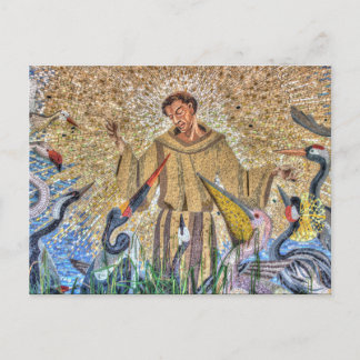 Francis Of Assisi Mosaic Postcard