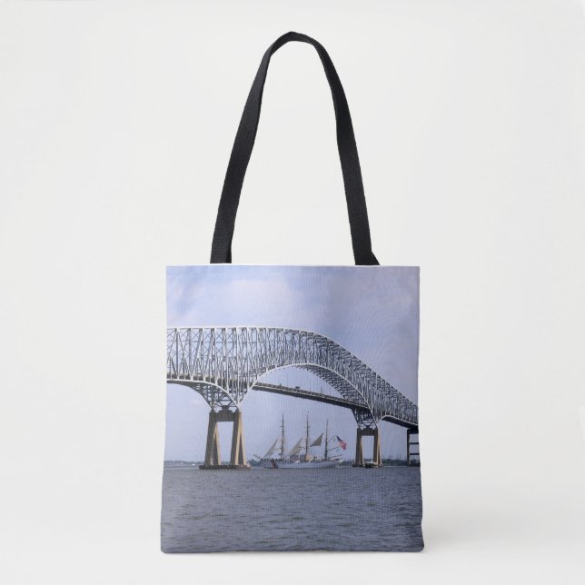Francis Scott Key Bridge Tote Bag (Front)