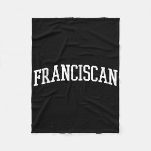 Franciscan Arch Vintage Retro College Athletic Spo Fleece Blanket