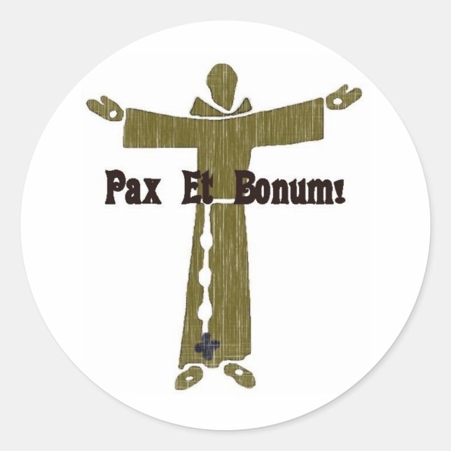 Franciscan Greetings Classic Round Sticker (Front)