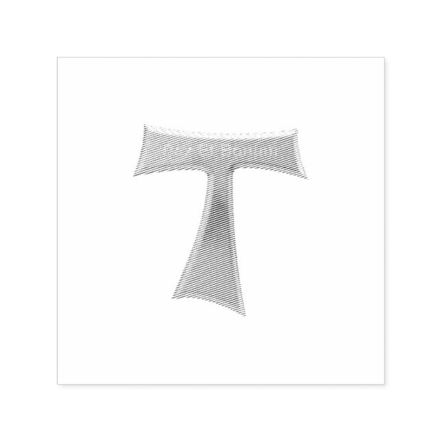 Franciscan Tau Cross Pax Et Bonum Gold Metallic Self-inking Stamp (Design)