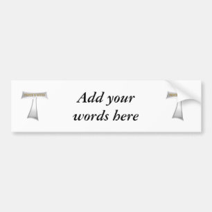 Franciscan Tau Cross Peace and Good Silver & Gold Bumper Sticker