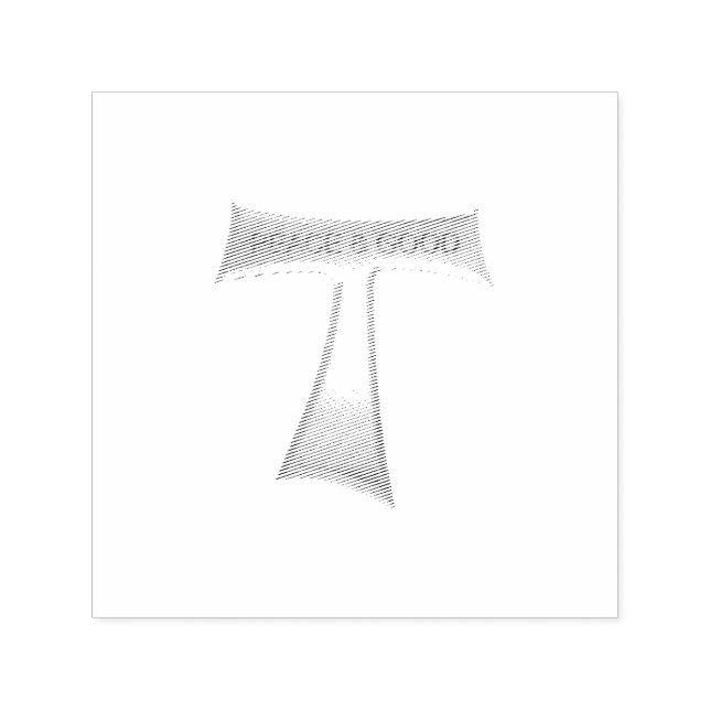 Franciscan Tau Cross Peace and Good Silver & Gold Self-inking Stamp (Design)