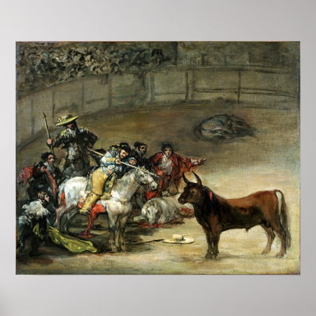 Francisco de Goya Bullfight, Suerte de Varas Poster (Front)
