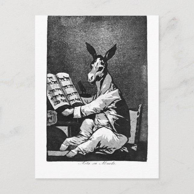 Francisco Goya- As Far back as his Grandfather Postcard (Front)