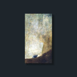 Francisco Goya The Dog Canvas Print<br><div class="desc">A painting of a dog gazing up into the vast nothingness as produced by Francisco Goya.</div>