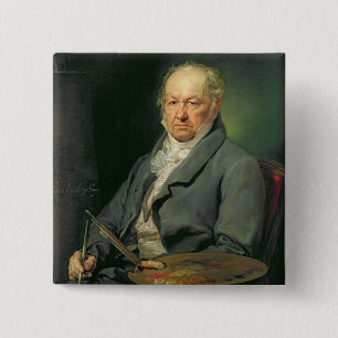 Francisco Jose de Goya, 1826 (oil on canvas) 15 Cm Square Badge