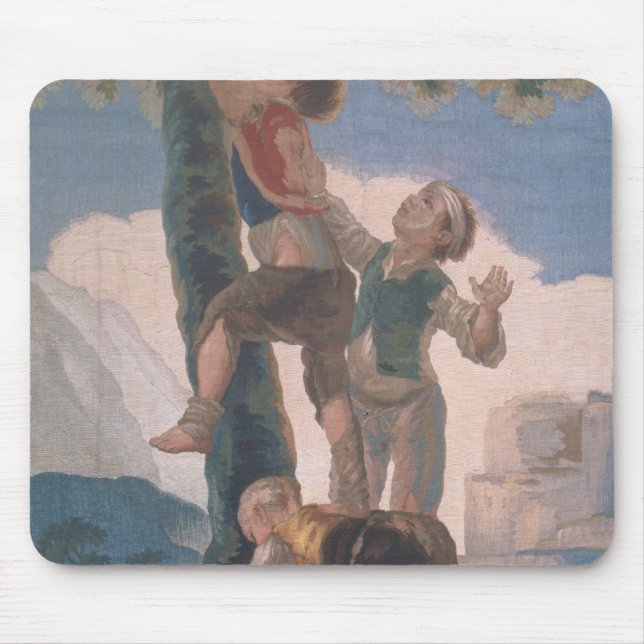 Francisco Jose de Goya y Lucientes | Boys Climbing Mouse Pad (Front)