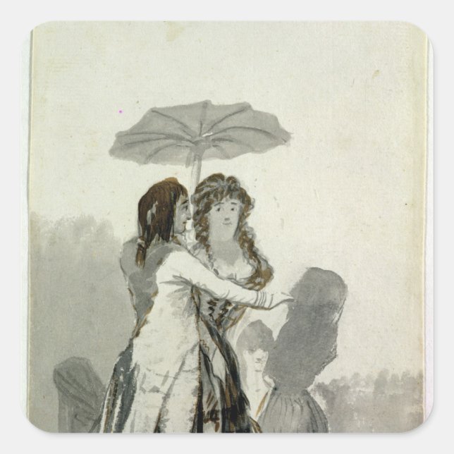 Francisco Jose de Goya y Lucientes | Couple with a Square Sticker (Front)