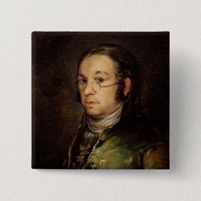 Francisco Jose de Goya y Lucientes | Self Portrait 15 Cm Square Badge (Front)