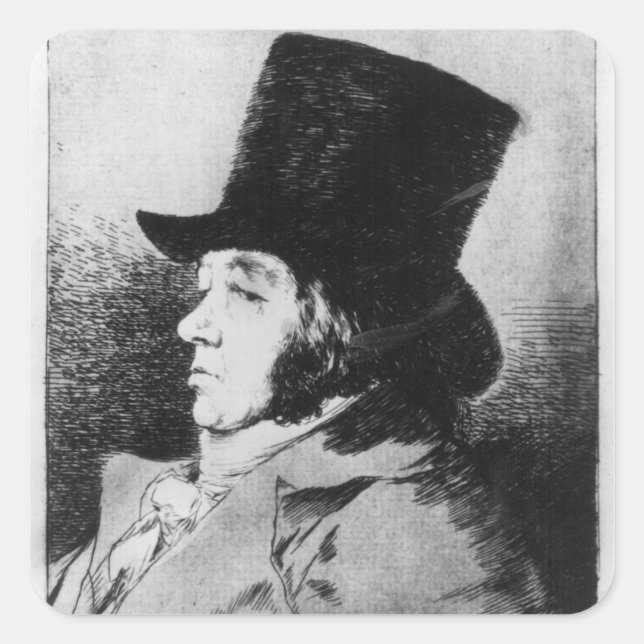 Francisco Jose de Goya y Lucientes | Self Portrait Square Sticker (Front)
