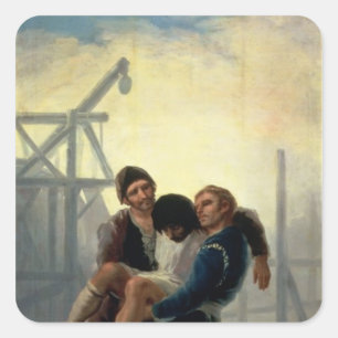 Francisco Jose de Goya y Lucientes   The Injured M Square Sticker