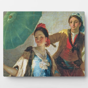 Francisco Jose de Goya y Lucientes   The Parasol,  Plaque