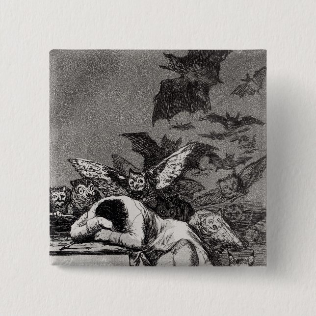 Francisco Jose de Goya y Lucientes | The Sleep of  15 Cm Square Badge (Front)