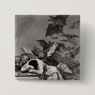 Francisco Jose de Goya y Lucientes   The Sleep of  15 Cm Square Badge