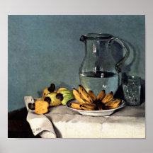 Francisco Oller Still Life Bananas, Pitcher