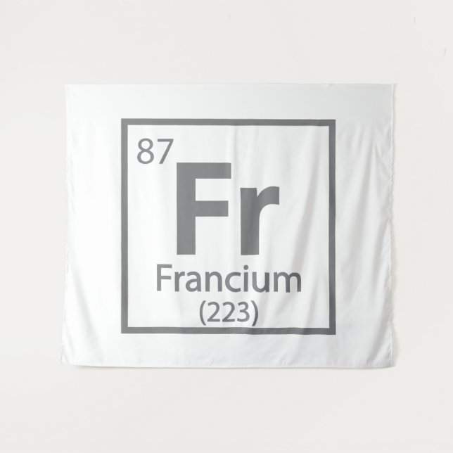Francium - French Science Periodic Table Tapestry (Front (Horizontal))