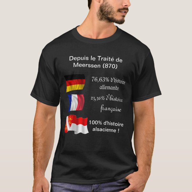 Franco-German-Alsatian T-Shirt (black) (Front)