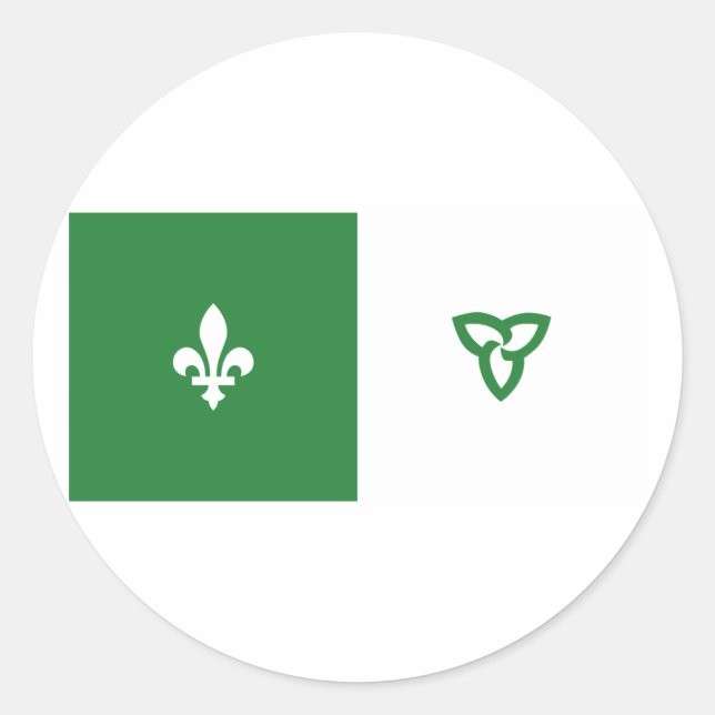 Franco Ontarian, Canada Classic Round Sticker (Front)