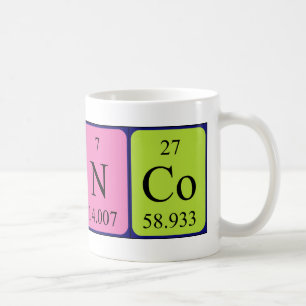 Franco periodic table name mug