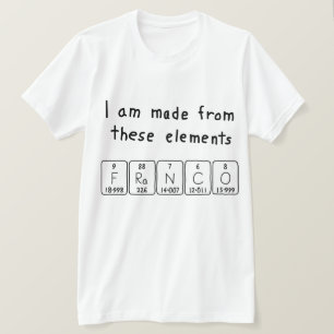 Franco periodic table name shirt