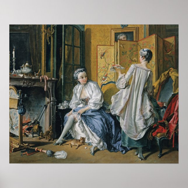 François Boucher –  La toilette, 1742 Poster (Front)