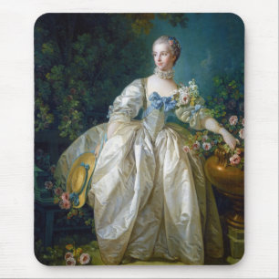FRANCOIS BOUCHER - MADAME BERGERET portrait art Mouse Pad