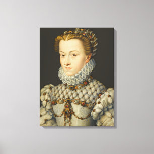 Francois Clouet - Elisabeth of Austria Canvas Print