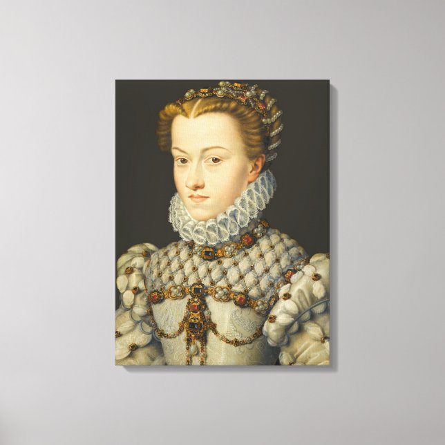 Francois Clouet - Elisabeth of Austria Canvas Print (Front)