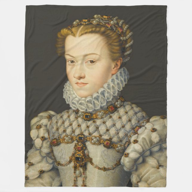 Francois Clouet - Elisabeth of Austria Fleece Blanket (Front)