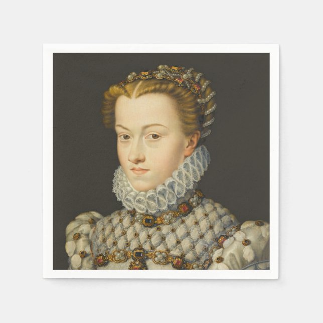 Francois Clouet - Elisabeth of Austria Napkin (Front)