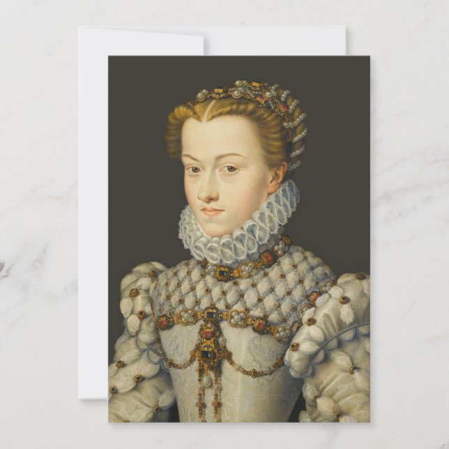 Francois Clouet - Elisabeth of Austria Thank You Card (Front)