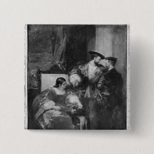 Francois I and Anne de Pisseleu 15 Cm Square Badge