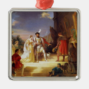 Francois I with Leonardo da Vinci Metal Tree Decoration