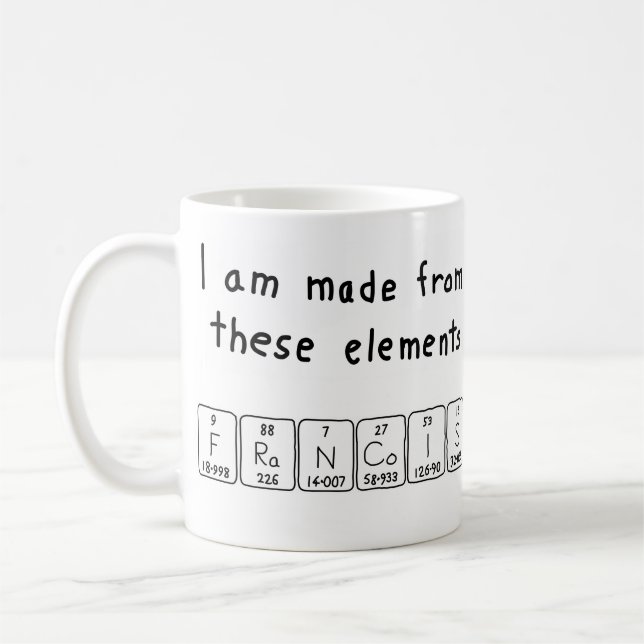 Francois periodic table name mug (Left)