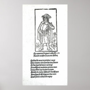 Francois Villon, from 'Oeuvres' Poster