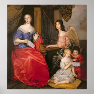 Francoise Louise Duchess La Valliere with Poster