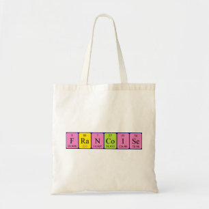 Francoise periodic table name tote bag