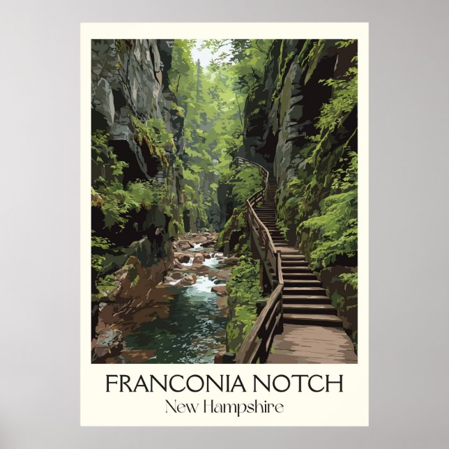 Franconia Notch New Hampshire Gorge Poster (Front)