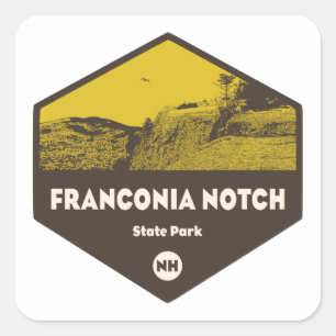 Franconia Notch State Park New Hampshire Square Sticker