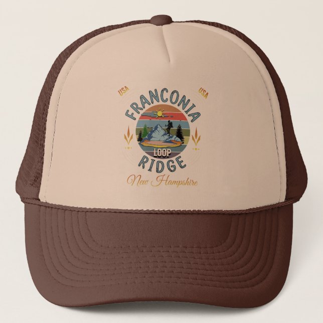 Franconia Ridge Loop, New Hampshire Trucker Hat (Front)
