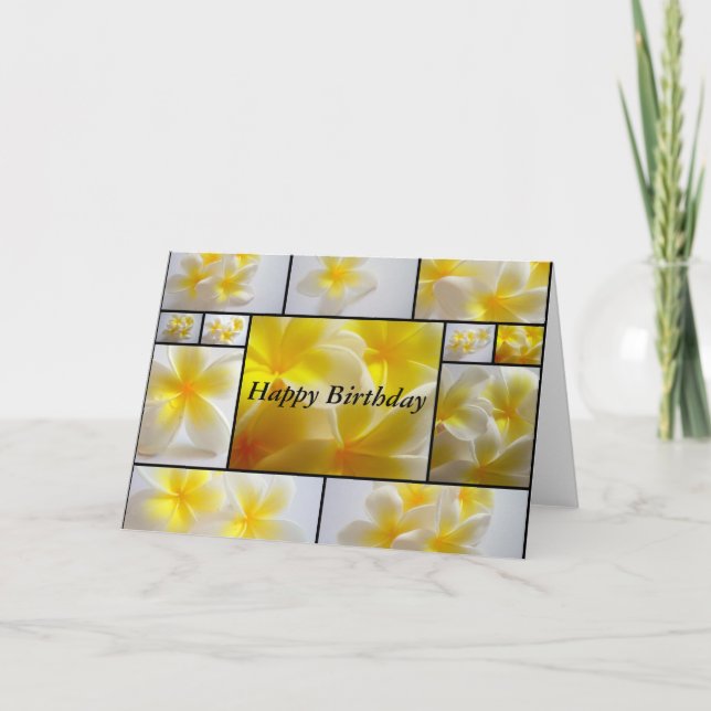 Frangipani Birthday Card (Front)