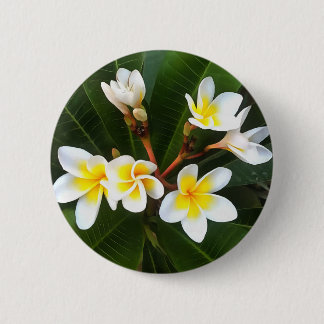 Frangipani Blossom Cluster 6 Cm Round Badge