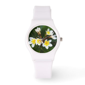 Frangipani Blossom Cluster Artistic Style Watch